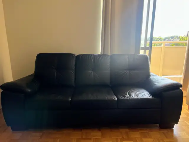 Leon’s Genuine Leather Sofa $350