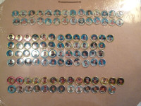 Topps metal MLB Baseball Coin lot x 104 1987-1990 Raines Carter