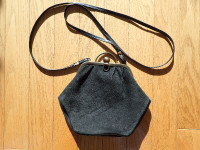 Leather evening purse. Leather lined Made in Italy