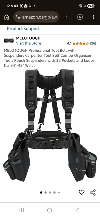 MELOTOUGH Professional Tool Belt..., View more