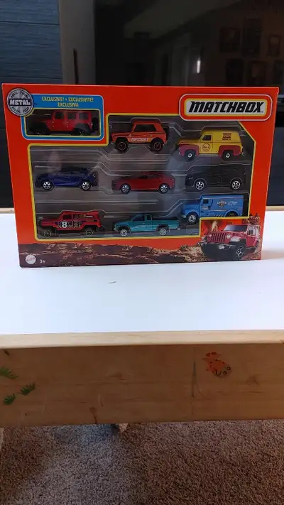 2022 Matchbox 9-Pack w/ Exclusive 2018 firecracker red Jeep Wrangler JL. Also includes Field Car II...