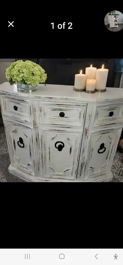 refinished entryway cabinet,  sofa table, View more