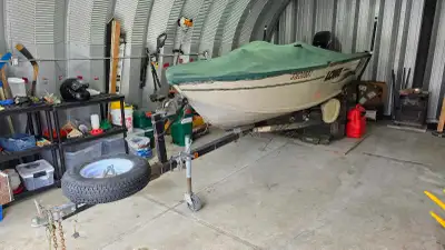 Aluminum, boat,motor and trailer. 2003 Lowe 1505v Sea Nymph Mercury 50HP 4 stroke EFI Trailer with s...