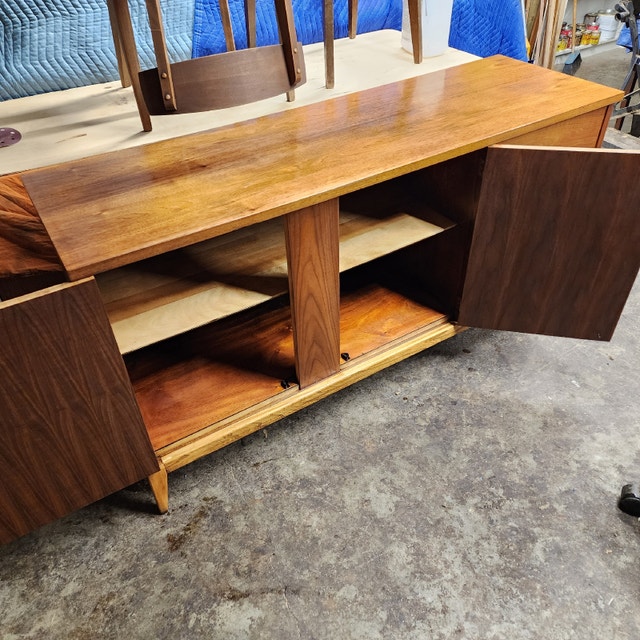 WALNUT CREDENZA FULLY RESTORED. 58 x 18 x 30 Hutches & Display
