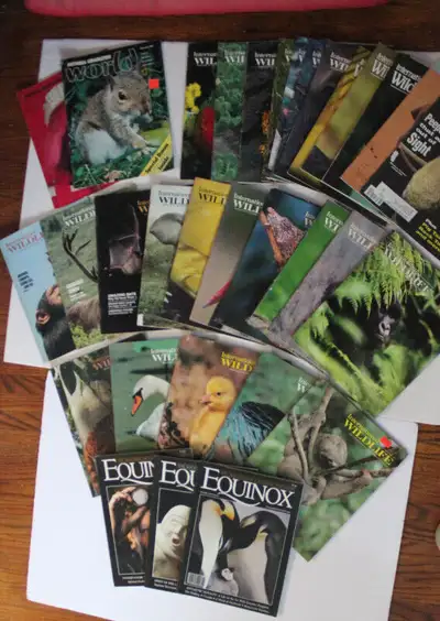 32- Nature Magazines. _  Equinox, Owl, International Wildlife_, View more