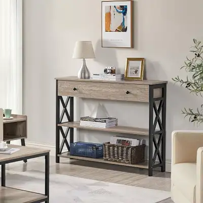 Narrow entry Console Table with Drawer for Entryway , View more