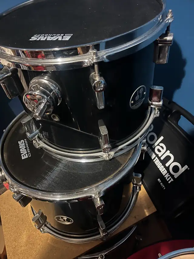 Drum Sonor Force 1007 5 piece . Roland module and trigger kit in Drums & Percussion in London - Image 5