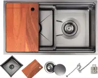 Undermount Gunmetal Black Nano Stainless Steel -Single Bowl sink