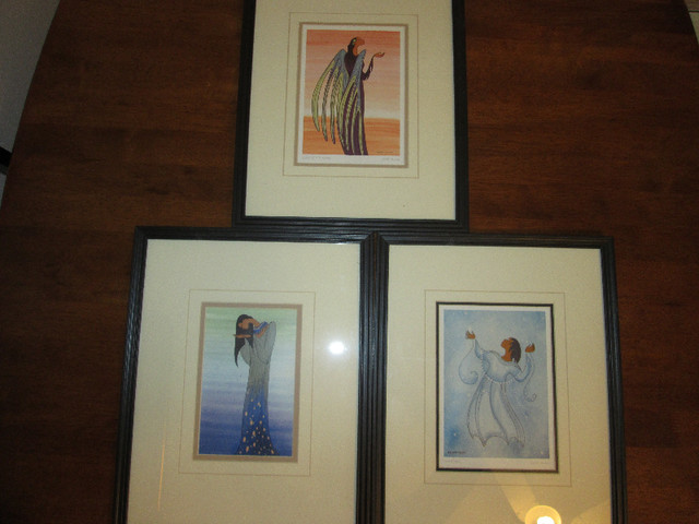 Native Art, Framed Set of 3, Loyan Mani (Maxine Noel) in Arts & Collectibles in Kingston