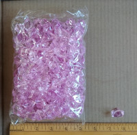 New Pink Acrylic Gems, $2 per Bag