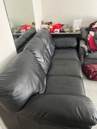  3 seater black couch