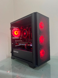 Red/Black Gaming PC (Ryzen 5 3600, GTX 1080 SuperClocked)