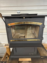 Drolet wood stove fire place