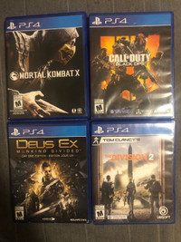 PS4 GAMES ( collection of 4)