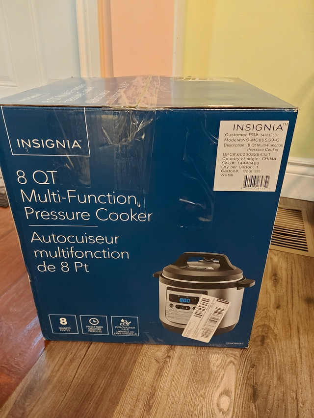 Insignia- 8-Quart Multi-Function Pressure Cooker - Stainless Ste in Microwaves & Cookers in Cambridge