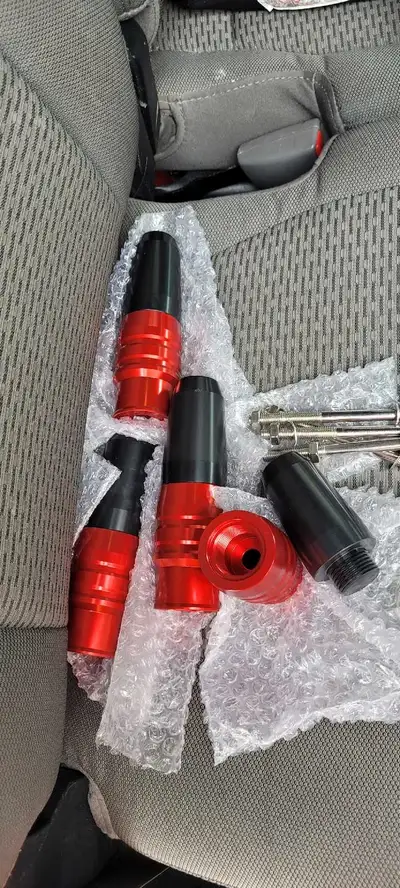 Selling 4 universal motorcycle crash/frame slider. They are made of aluminum with hard replaceable p...