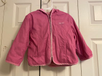 Pizazz Kid Girls size 24 Months Pink Lined Spring Rain Coat