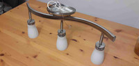 Portfolio 3 fixture brushed steel track lighting