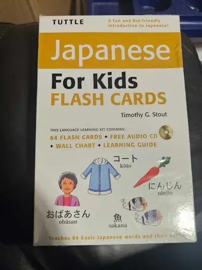 Unopened Japanese flashcards and learning guide. If this ad is up, it's still available!