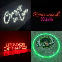 Custom signs for businesses and events neon 3d metallic acrylic