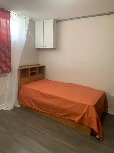 A clean and comfortable basement private room available for rent, shared with one male working profe...