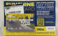 Sunshine Village Super Card (Unused)