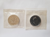 Piece Monnaie royale canadienne Feuille erable Ag 1995 1998 1999