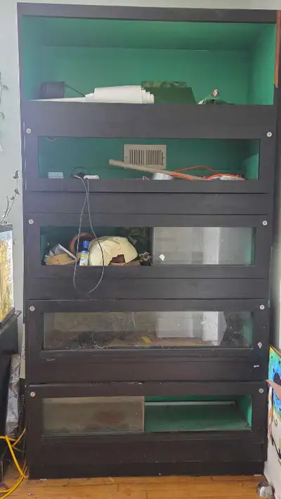 reptile tower. wired lights and built in electrical  , View more