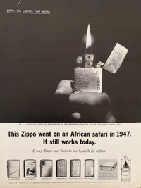 1962 Zippo Lighters ‘African Safari’ Original Ad