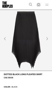 Authentic The Kooples Pleated Skirt, Size 1