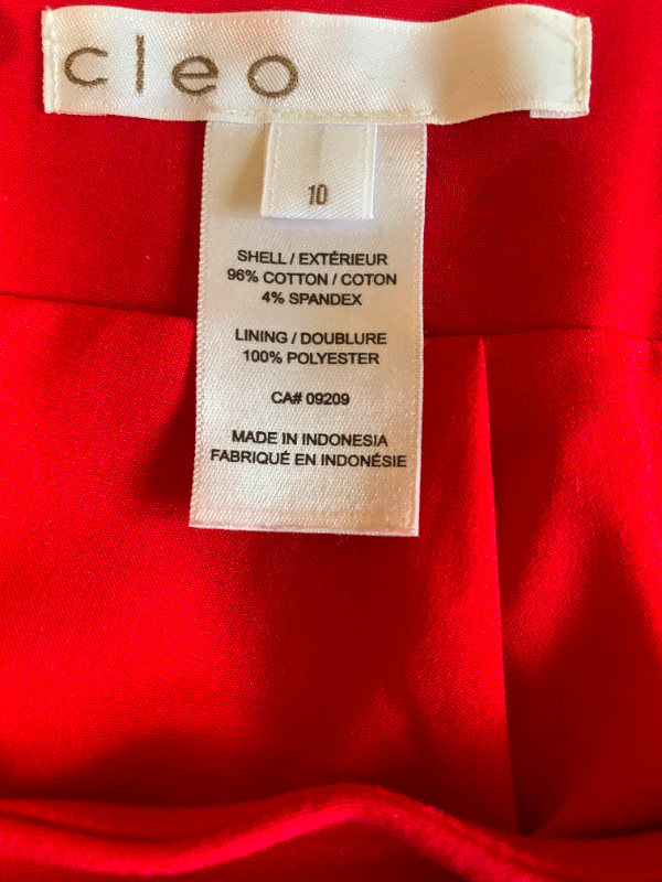 CLEO POPPY RED SEAMED PENCIL SKIRT in Women's - Dresses & Skirts in Oshawa / Durham Region - Image 3