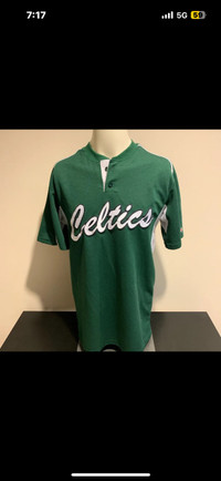 Vintage NBA Boston Celtics Jersey Green Sewn Warmup Jersey