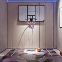 Wall Mounted Basketball Hoop, Mini Hoop with 45" x 29" Shatter P