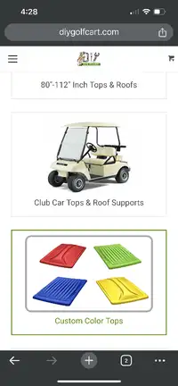 Wanted Golf Cart Roof