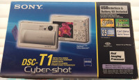 Great Condition Silver Sony Cybershot DSC-T1 Digital Camera Slim