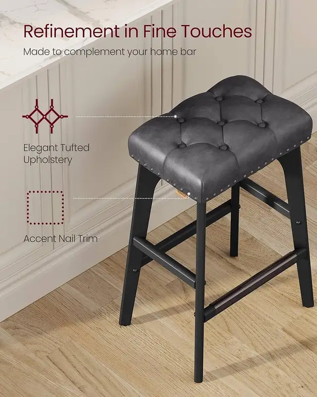 Counter Height Saddle Bar Stools, 26-Inch Backless Kitchen Stool in Chairs & Recliners in Markham / York Region - Image 6