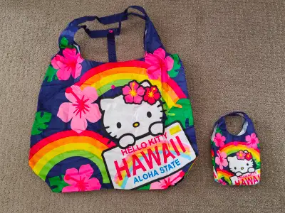 Sanrio Hello Kitty Hawaii Aloha State Reusable Foldable Tote Bag, View more