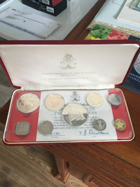 Silver coins and vintage collectable silver sets