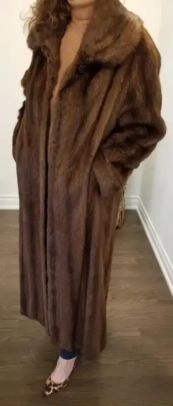 100% Real Mink Fur Coat, View more