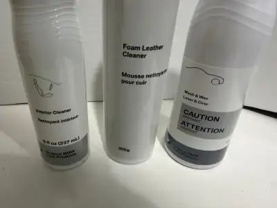 BMW Interior cleaners Bottles of: Foam Leather cleaner, Wash & Wax and Interior cleaner (one of each...