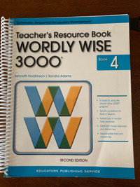 Wordly Wise 3000 book 4 teacher’s resource book