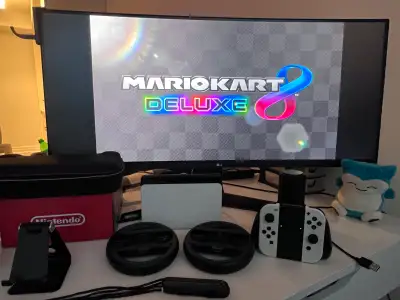 Selling my mint and completed OLED Nintendo Switch. Comes with the box and everything that came in i...