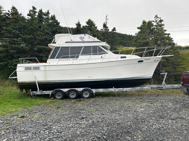 1989 BAYLINER 3270 TWIN Merc Cruisers c/w 2018 Excalibur Galv Tr in Other in Corner Brook - Image 3
