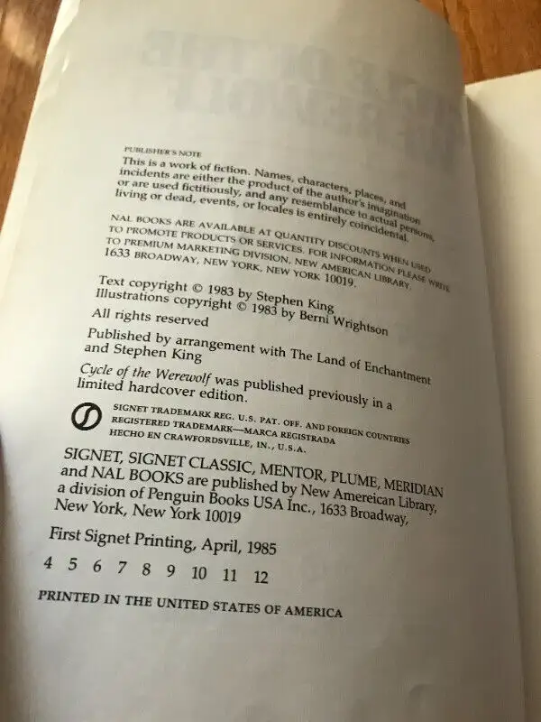 Stephen King Cycle of the Werewolf Paperback Book in Fiction in St. Catharines - Image 4
