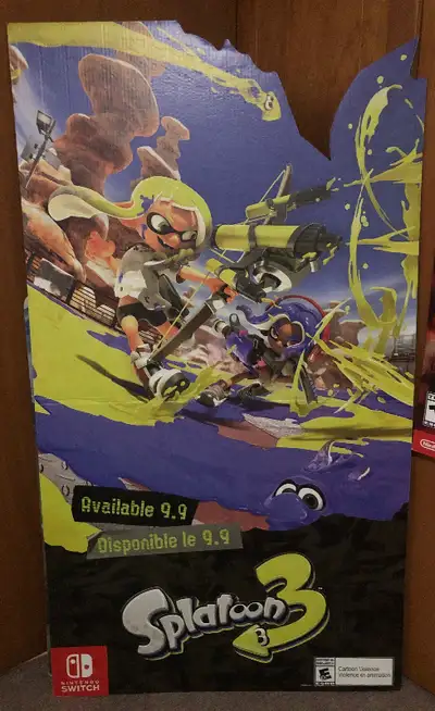 Splatoon 3 Nintendo retail promotional standee, View more