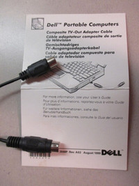 Dell Inspiron Latitude Composite S-Video RCA TV Adapter, 3848P