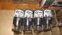 16 "CORONA EXTRA" TALL BEER GLASSES/NEW GLASSWARE
