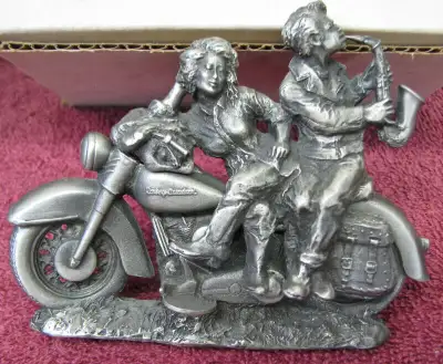 Harley Davidson pewter sculpture "Rest Stop Bebop" 99227-93V, View more