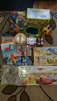 Toddler Toys, books, and puzzles