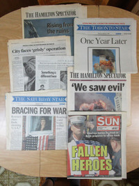 Newspapers and Magazines of Historic Events, various prices